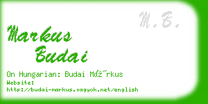 markus budai business card